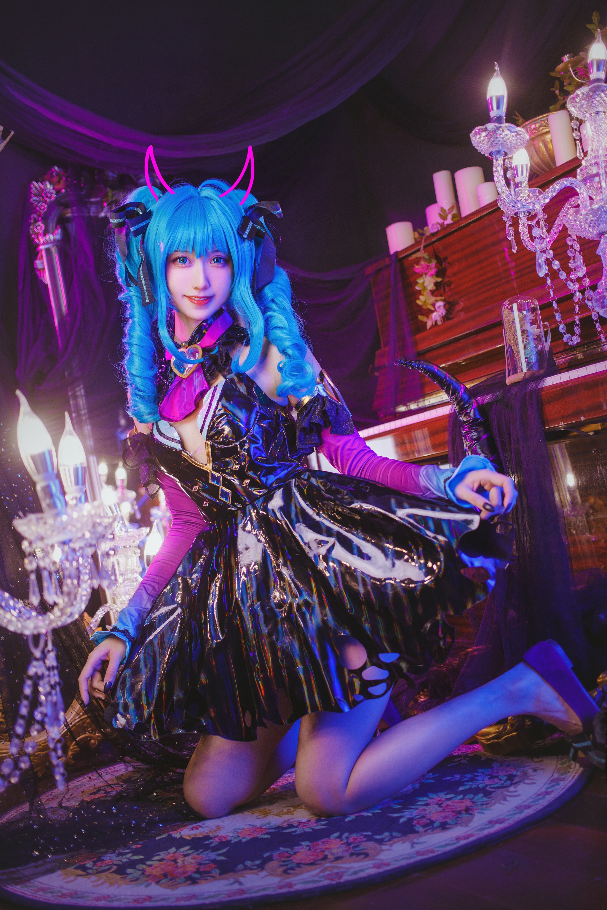 图片[1]-木棉棉 – NO.074 木绵绵OwO 初音未来miku-小恶魔[19P]-XikXak